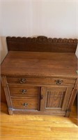 Antique Small wood Drawered Cabinet