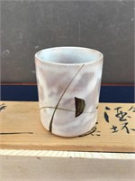 Japanese Mark Handpainted Ceramic Sake Cups with