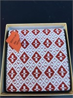 In Box Japanese Motif Knitted Wallet with Box