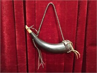 Authentic Bull Horn Drinking Flask