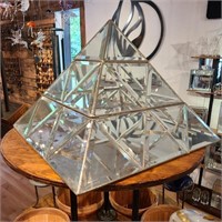 Signed Farber Glass Hinged Pyramid Chest