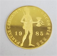 1985 Utrecht Dutch .983 Gold Ducat Proof Coin.