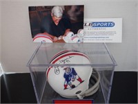 JOHN HANNAH SIGNED AUTO HOF MINI HELMET W/COA