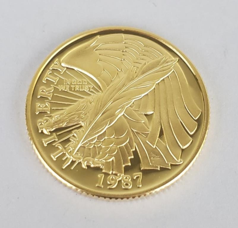 1987-W Gold Constitution Bicentennial Coin.
