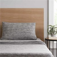Twin/Twin XL  Twin-XL Jersey Bed Sheet Set  Grey S