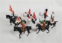 8 Cast Metal Cavalry Soldier Figures