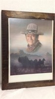 22"x28" Wood frame John Wayne picture by peter