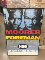 Framed moored vs George foreman promo boxing