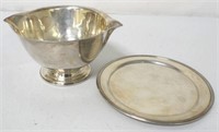 Sterling Gravy Boat and Plate
