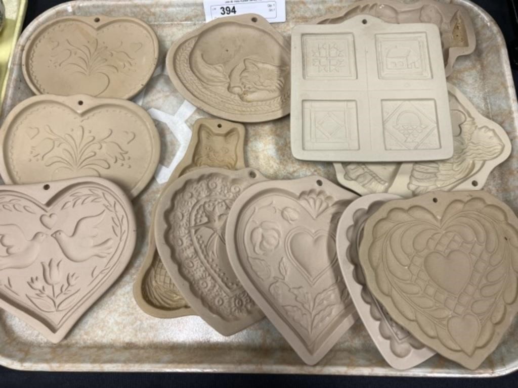 Contemporary Pottery Cookie Molds