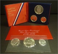 2 - 1976 Silver Bicentennial 3 Coin U.S. Sets