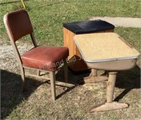 School Desk, Industrial Chair & Humidifier