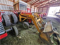 restored Massey Ferguson 265 with Bush Hog