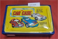 VTG. PLASTIC LINED CASE W/24 DIECAST TOY CARS