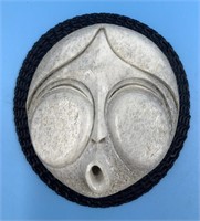 Fabulous whalebone spirit mask with hand woven bal