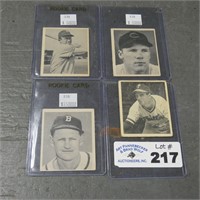 (4) 1948 Bowman Baseball Cards