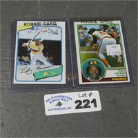 Rickey Henderson & Tony Gwynn Rookie Cards