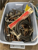 Tote of Copper, Connectors, Supply Tube and More