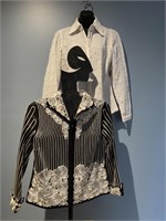 Samuel Dong Crewel Work Style Jacket & Blouse New