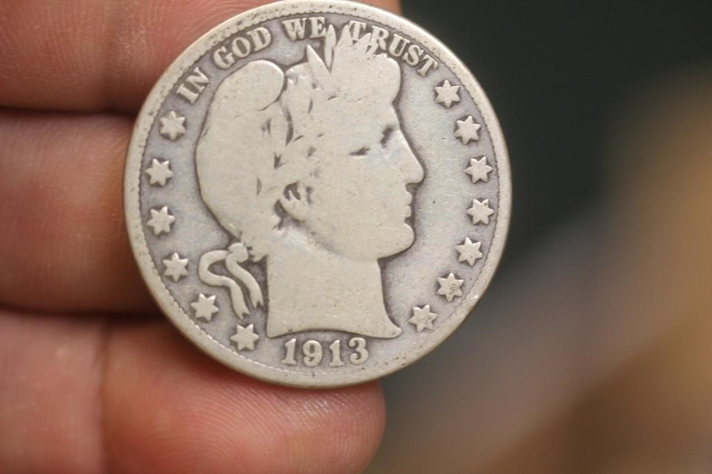 1913-D Barber Half Dollar