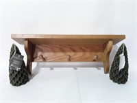 New Pair of Nordic Spruce Candles & Wood Shelf