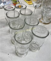 VINTAGE PRESSED GLASS TUMBLERS