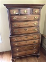 Chippendale style Tall Chest, 2 over 3 over 4