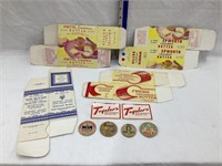 Iowa Dairy Items Incl. Butter Boxes, Caps, etc.