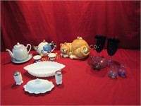 Tea Pots, Purple Dish, Treasure Craft Cookie Jar