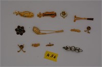 56K: (12) pins/costume jewelry