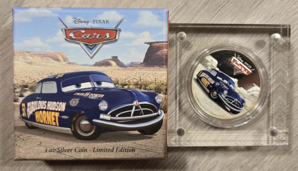 One Ounce Cars Doc Hudson Silver Round