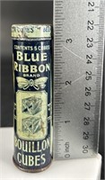 Antique Blue Ribbon Bullion Cubes Tin