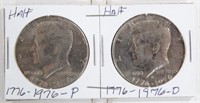 Pair of Bicentinneal Kennedy Half Dollars