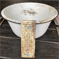Thermometer and 15" Granite Bowl