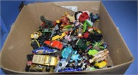 Box of Toy Cars And Trucks (Some Hot Wheels),