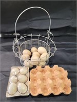 Wooden Eggs, Terra Cotta Egg Holder & More