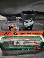 Baltimore Orioles Glasses & 1993 All Star Truck