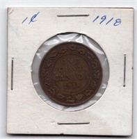 1918 Canada Large Cent Coin