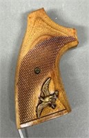 Custom Colt Python Checkered Walnut Revolver Grips