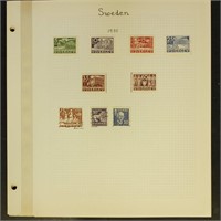 Sweden Stamps 1930s Used & Mint hinged on pages