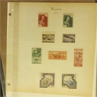 Russia Stamps 1935 Mint hinged issues on page