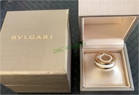 Marked Bulgari 750 -18K karat gold ring in the
