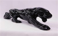 Black panther planter, ceramic, 23" long
