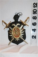 Toledo Spanish Coat of Arms Plaque Crossed Swords