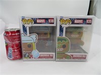 2 figurines Funko Pop, Marvel Gingerbread