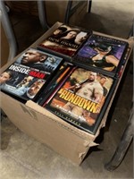 Large box of DVDs