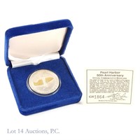 Rare 1991 1 ozt. 99.9% Silver Pearl Harbor Medal