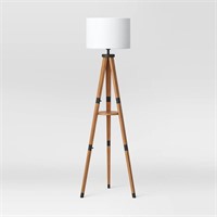 60 x20 25  Tripod Floor Lamp with Shelf Brown