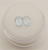 (KC) Blue Topaz Gemstones - Oval Cut (1.0 cts)