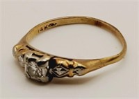 (R) 14kt Yellow Gold Ring (ring is bent) (size